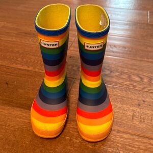Kids Rainbow Hunter boots sz 10US